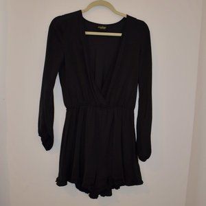 Black Long Sleeve Romper